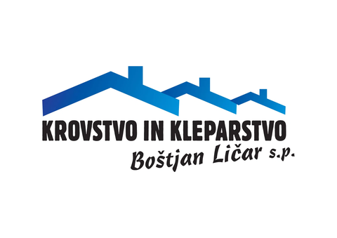 Logotip Krovstvo in kleparstvo z modrimi strehami