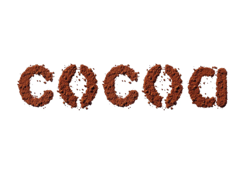 Logotip Cocoa s teksturo kakava