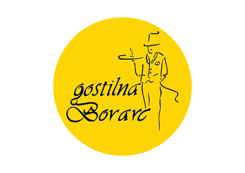 Logotip Gostilna Borare na rumenem krogu