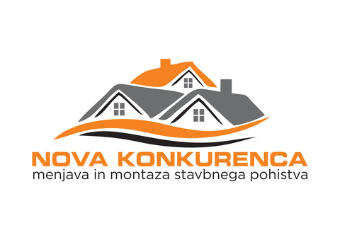 Logotip Nova konkurenca s strehami
