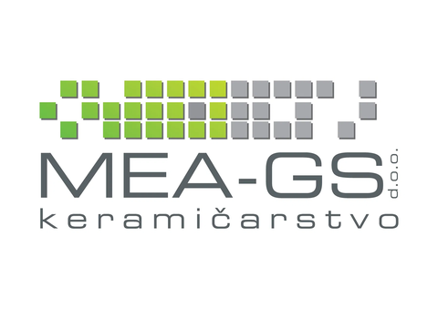 Logotip Mea-GS keramičarstvo z mozaikom
