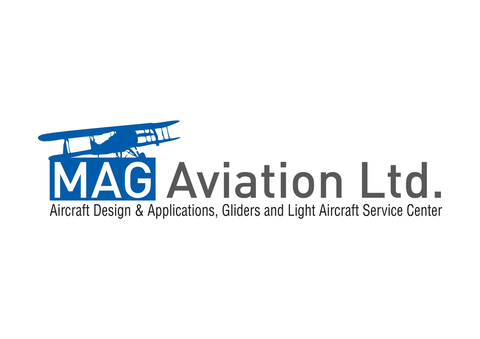 Logotip MAG Aviation z letalom