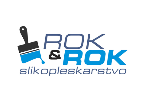 Logotip Rok in Rok slikopleskarstvo s čopičem