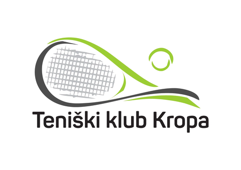 Logotip Teniški klub Kropa z loparjem