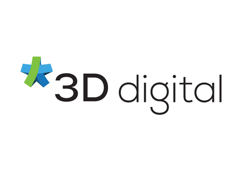 Logotip 3D digital z geometrijskim znakom