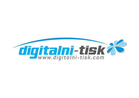Logotip Digitalni tisk z modrim cvetom